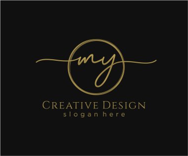 İlk el yazısı logosu tasarımı. Moda, fotoğrafçılık, düğün, güzellik, iş dünyası logosu.