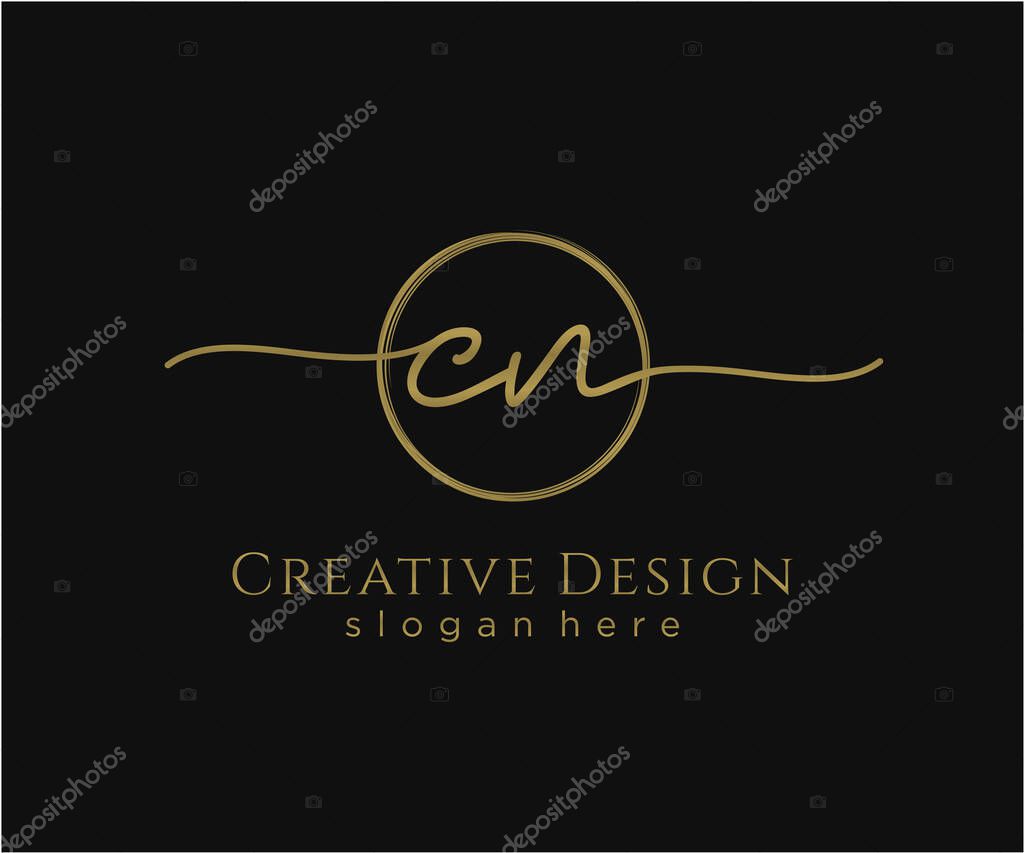 Initial handwriting logo design. Logo for fashion,photography, wedding, beauty, business company.