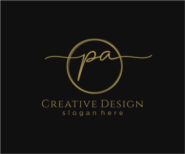 İlk el yazısı logosu tasarımı. Moda, fotoğrafçılık, düğün, güzellik, iş dünyası logosu.