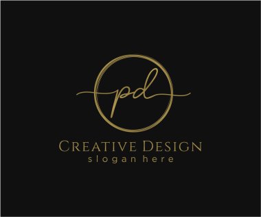 İlk el yazısı logosu tasarımı. Moda, fotoğrafçılık, düğün, güzellik, iş dünyası logosu.