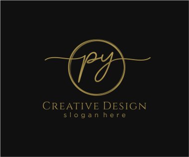 İlk el yazısı logosu tasarımı. Moda, fotoğrafçılık, düğün, güzellik, iş dünyası logosu.