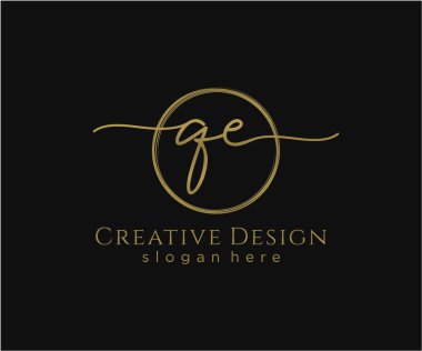 İlk el yazısı logosu tasarımı. Moda, fotoğrafçılık, düğün, güzellik, iş dünyası logosu.