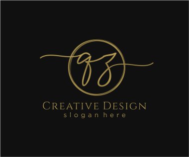 İlk el yazısı logosu tasarımı. Moda, fotoğrafçılık, düğün, güzellik, iş dünyası logosu.