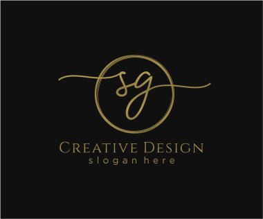 İlk el yazısı logosu tasarımı. Moda, fotoğrafçılık, düğün, güzellik, iş dünyası logosu.