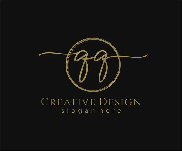 Erste Handschriftliche Logogestaltung Logo Für Mode Fotografie Hochzeit Schönheit Unternehmen — Stockvektor