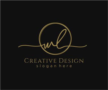 Initial handwriting logo design. Logo for fashion,photography, wedding, beauty, business company. clipart