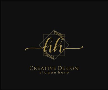 İlk el yazısı logosu tasarımı. Moda, fotoğrafçılık, düğün, güzellik, iş dünyası logosu.