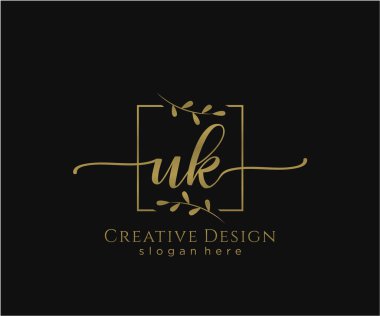 Birleşik Krallık 'ın ilk el yazısı logo tasarımı. Moda, fotoğrafçılık, düğün, güzellik, iş dünyası logosu.