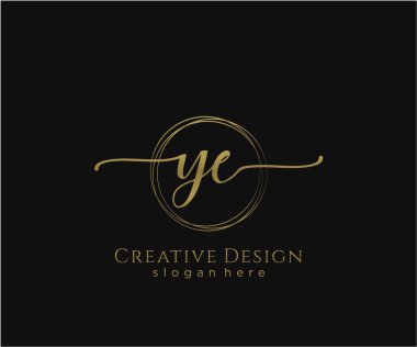 Evet. İlk el yazısı logo tasarımı. Moda, fotoğrafçılık, düğün, güzellik, iş dünyası logosu.