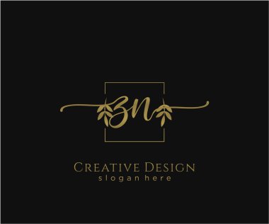 ZN ilk el yazısı logosu tasarımı. Moda, fotoğrafçılık, düğün, güzellik, iş dünyası logosu.