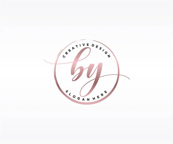 Projeto Inicial Logotipo Caligrafia Logo Para Moda Fotografia Casamento Beleza — Vetor de Stock