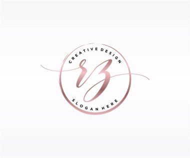 SZ ilk el yazısı logosu tasarımı. Moda, fotoğrafçılık, düğün, güzellik, iş dünyası logosu.