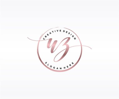 UZ ilk el yazısı logo tasarımı. Moda, fotoğrafçılık, düğün, güzellik, iş dünyası logosu.