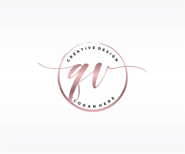 Projeto Inicial Logotipo Caligrafia Logo Para Moda Fotografia Casamento Beleza — Vetor de Stock