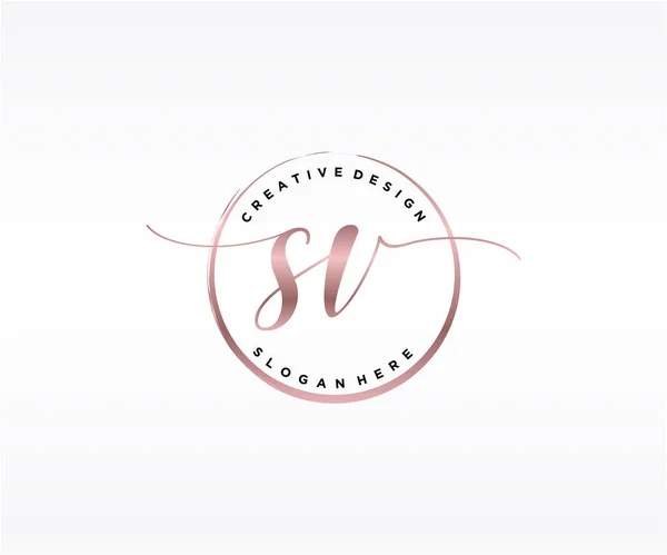 Ursprunglig Handstil Logotyp Design Logotyp För Mode Fotografi Bröllop Skönhet — Stock vektor