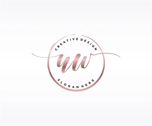 Yazısı Logosu Tasarımı Moda Fotoğrafçılık Düğün Güzellik Dünyası Logosu — Stok Vektör