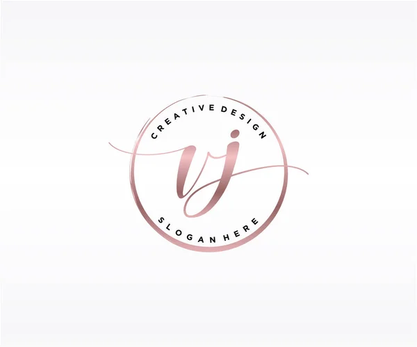 Eerste Handschrift Logo Ontwerp Logo Voor Mode Fotografie Bruiloft Schoonheid — Stockvector