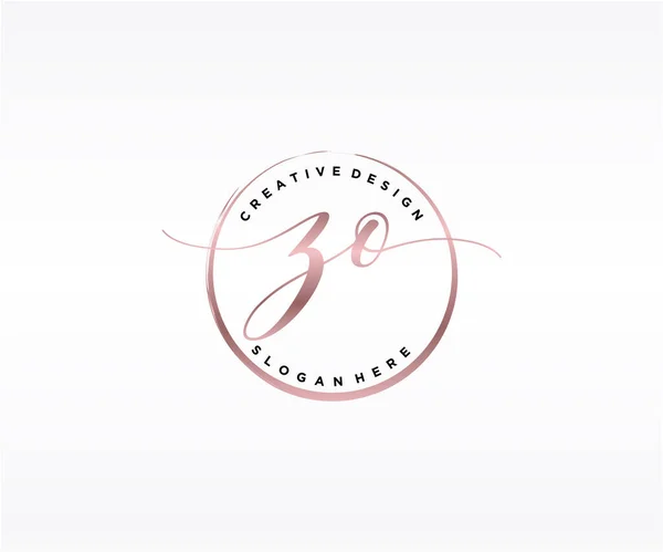 Initial Handwriting Logo Design Logo Fashion Photography Wedding Beauty Business — Stock Vector