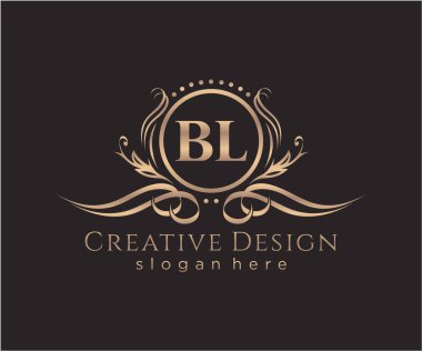 İlk BL güzellik monogramı ve zarif logo tasarımı
