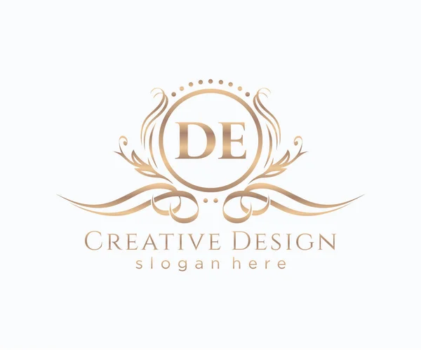 Monogramme Beauté Initial Design Élégant Logo — Image vectorielle