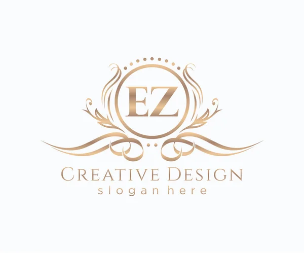 Initial Skönhet Monogram Och Elegant Logotyp Design — Stock vektor