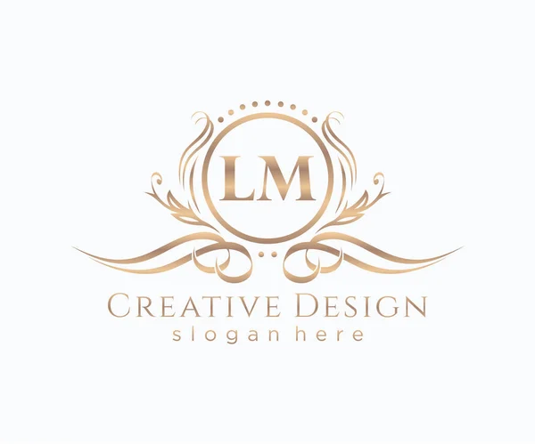 Monograma Beleza Inicial Design Logotipo Elegante —  Vetores de Stock