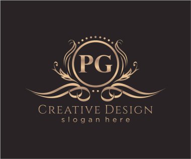 İlk PG güzellik monogramı ve zarif logo tasarımı