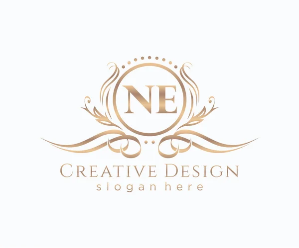 Początkowy Monogram Piękności Elegancki Projekt Logo — Wektor stockowy