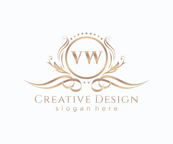 Monograma Belleza Inicial Diseño Logotipo Elegante — Vector de stock