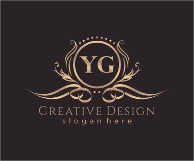 Başlangıçta YG güzellik monogramı ve zarif logo tasarımı