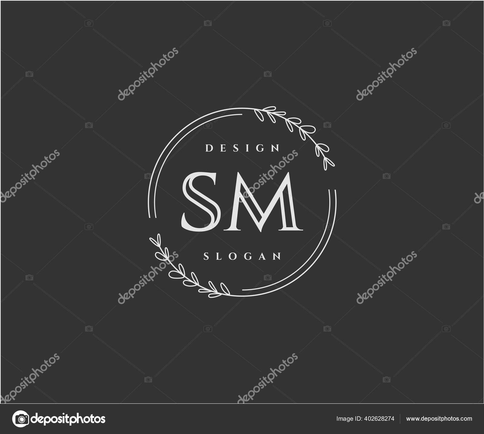 Initial PM Beauty Monogram and Elegant Logo Design Stock Vector -  Illustration of drawn, clean: 194000731