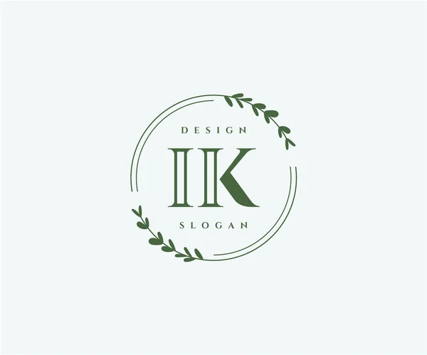Monograma Belleza Inicial Diseño Logotipo Elegante — Vector de stock