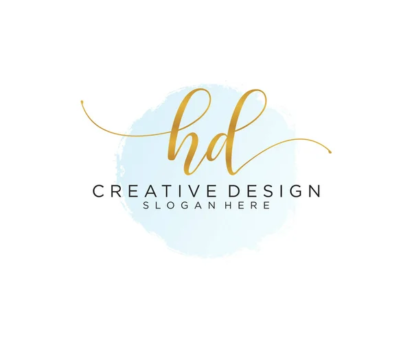 Erste Handschriftliche Logogestaltung Logo Für Mode Fotografie Hochzeit Schönheit Unternehmen — Stockvektor