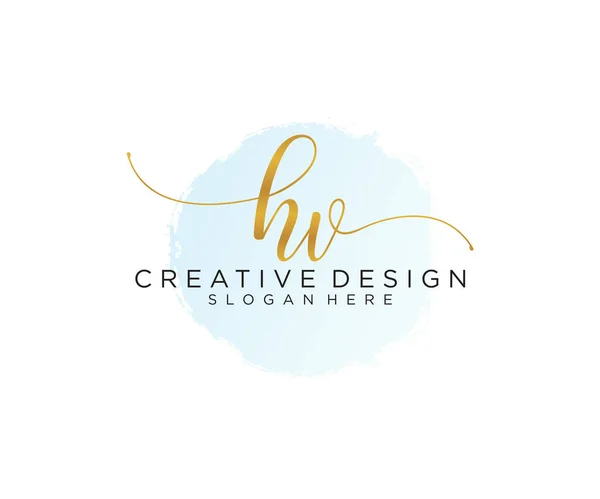 Projeto Inicial Logotipo Caligrafia Logo Para Moda Fotografia Casamento Beleza — Vetor de Stock