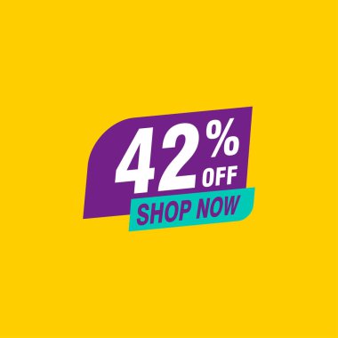 42 indirim, Etiketler için Satış Vektörü rozeti, Etiketler, Afişler, Etiketler, Web Çıkartmaları, Yeni Teklif. İndirimli origami işaret pankartı