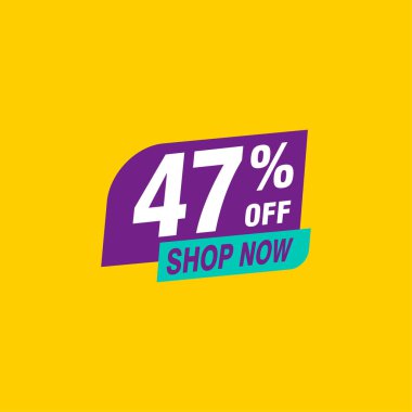 47 indirim, Etiketler için Satış Vektörü rozeti, Etiketler, Afişler, Etiketler, Web Çıkartmaları, Yeni Teklif. İndirimli origami işaret pankartı