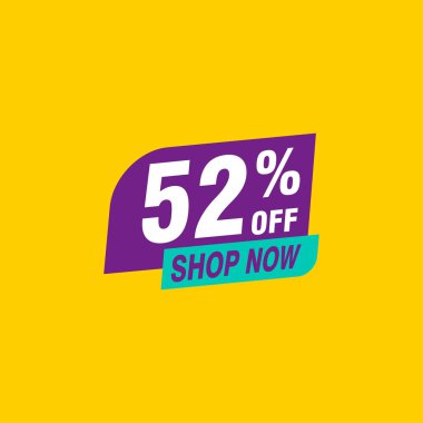 52 indirim, Etiketler için Satış Vektörü rozeti, Etiketler, Afişler, Etiketler, Web Çıkartmaları, Yeni Teklif. İndirimli origami işaret pankartı