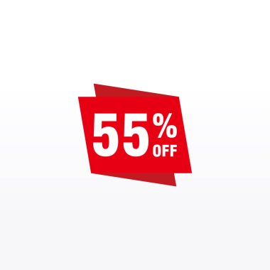 55 indirim, Etiketler için Satış Vektörü rozeti, Etiketler, Afişler, Etiketler, Web Çıkartmaları, Yeni Teklif. İndirimli origami işaret pankartı