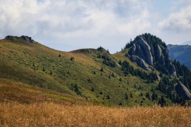Güneşli bir günde güzel bir dağ manzarası