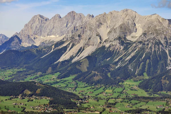Schladming Oostenrijk Panoramisch Uitzicht Het Dal Bergen Opper Oostenrijk Steiermark — Stockfoto