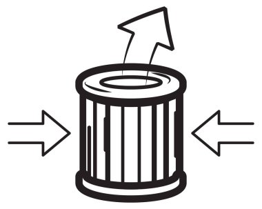 Hava filtre simgesini Eps 10 dosyası olarak