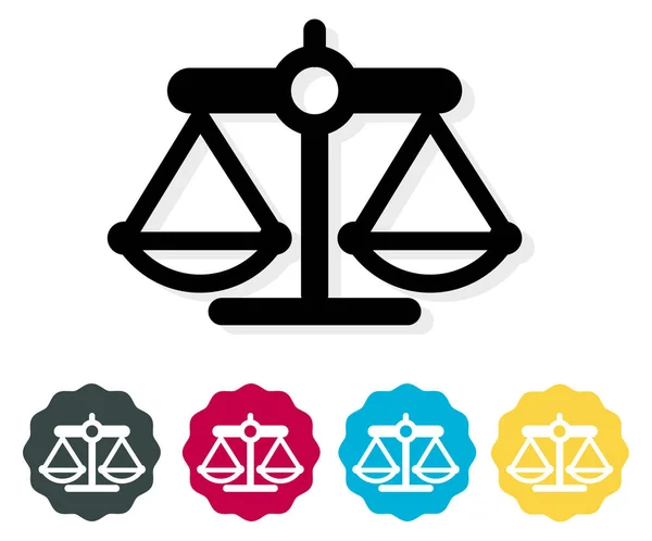 Icono Balance Justicia Como Archivo Eps — Vector de stock
