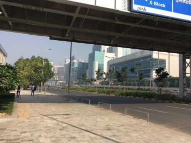 Gurgaon Cyber City gökyüzü yürüyüş görünümü - 21st Kasım 2018 Jpg dosyası olarak