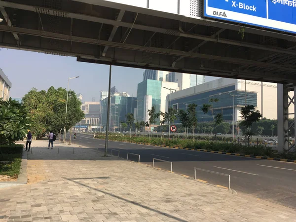 Gurgaon Cyber City Walk Égben November 2018 Jpg Fájlként — Stock Fotó