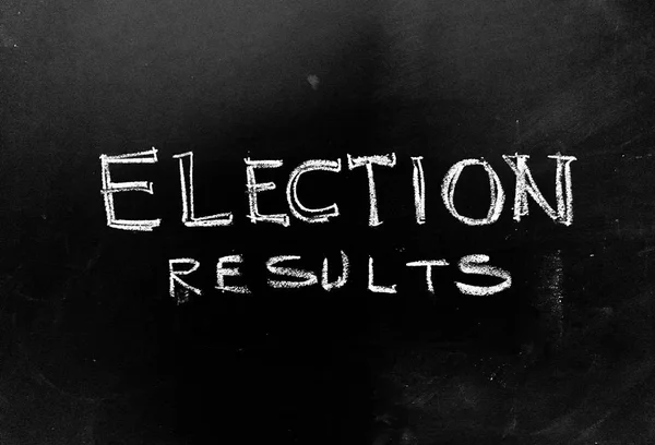 Election Results handwritten on Blackboard as JPG File