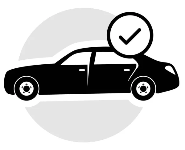 Icono de coche verificado — Vector de stock