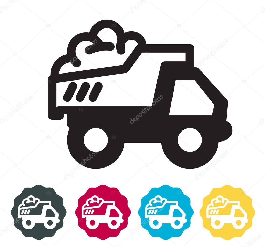 Dump Truck - Mining - Stock Icon as EPS 10 File