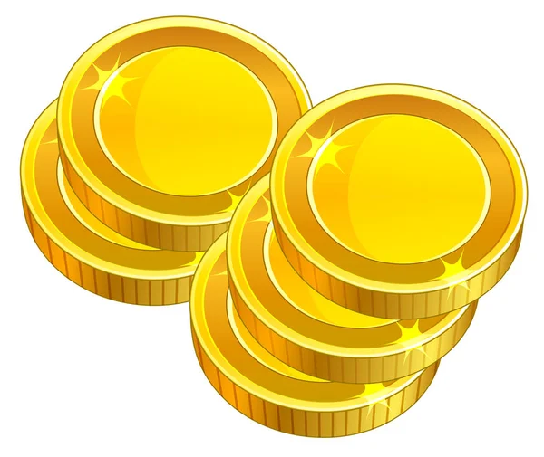 Gold Coin Stack - Free Market - Icon — Stock Vector