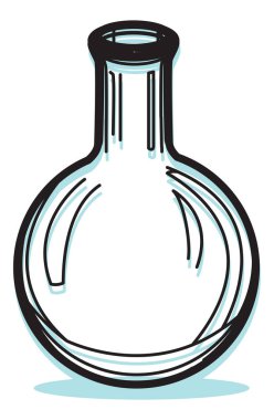 Kimya Aparatı - Yuvarlak Alt Flask - İllüstrasyon