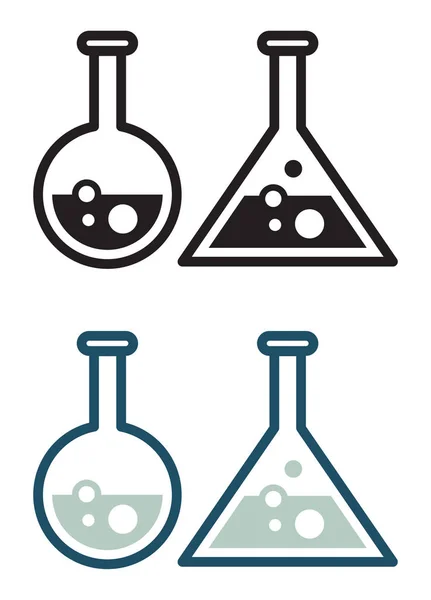 Scheikunde apparaat-kolf icon — Stockvector